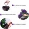 Artificial Fake Flowers Plants Hanging Baskets Outdoor Outside Spring Decor(Purple)
